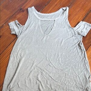 American Eagle Outfitters Gray Cut Out Tank Top